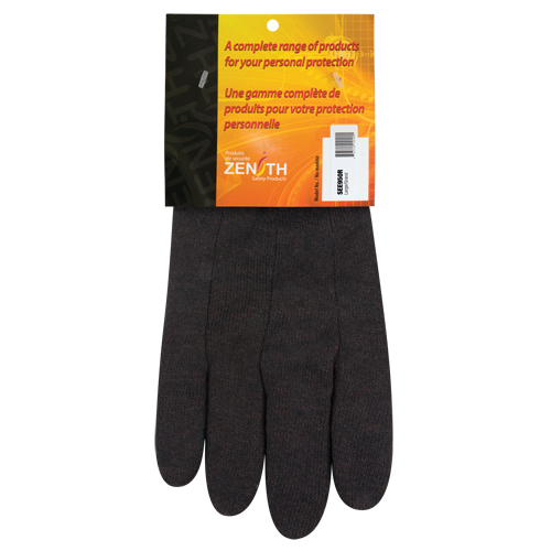 Jersey Gloves, Large, Brown, Unlined, Knit Wrist Ontario Safety Products
