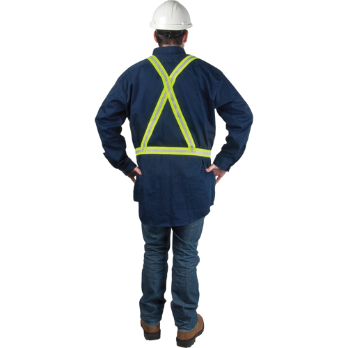 Standard-Duty Safety Harness, High Visibility Lime-Yellow, Silver Reflective Colour, Medium Ontario Safety Products