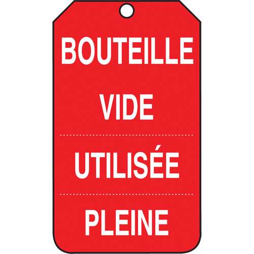 &eacute;tiquettes de s&eacute;curit&eacute; d'inspection et de contr&ocirc;le de l'&eacute;tat de l'&eacute;quipement, Papier cartonn&eacute;, 3-3/8" la x 5-7/8" h, Français Ontario Safety Products