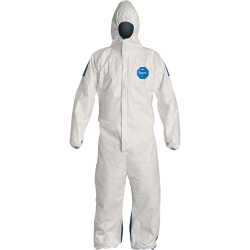 Combinaisons avec capuchon, 4T-Grand, Bleu/Blanc, Tyvek 400 D Ontario Safety Products