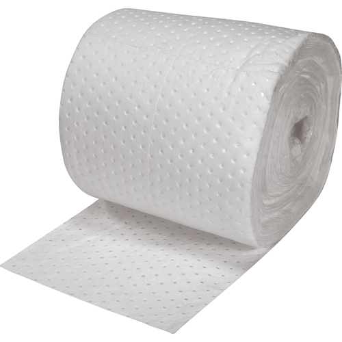 Feuilles absorbantes en fibres fines de premi&egrave;re qualit&eacute;, Lourd, 150' lo x 15" la, Absorption 25 gal. Ontario Safety Products
