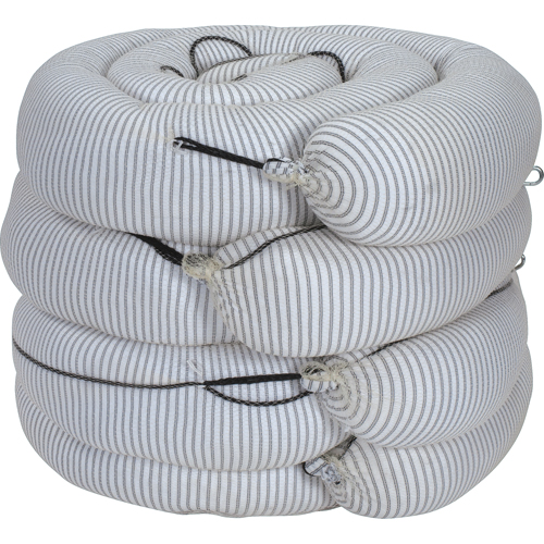 Barrage absorbant de premi&egrave;re qualit&eacute;, Universel, 10' lo x 8" la, Absorption 70 gal., 4 /pqt Ontario Safety Products