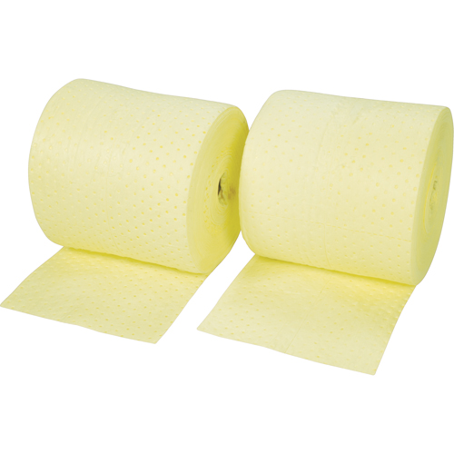 Rouleaux absorbants li&eacute;s de premi&egrave;re qualit&eacute;, Lourd, 150' lo x 15" la, Absorption 25 gal. Ontario Safety Products