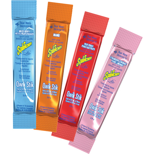 Sqwincher&reg; ZERO&reg; Qwik Stik Rehydration Drink, Powder, Orange Ontario Safety Products