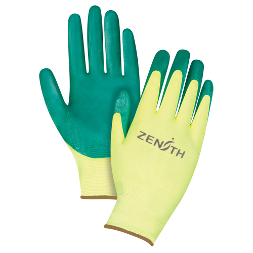 Gants de premi&egrave;re qualit&eacute; ZX-3, 9/Grand, R&ecirc;vetement Nitrile, Calibre 15, Enveloppe en Nylon Ontario Safety Products
