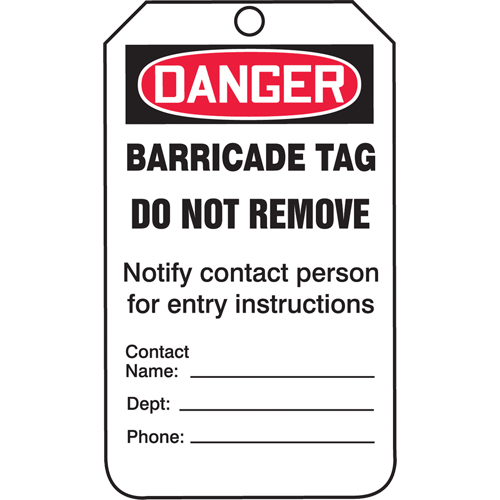 &eacute;tiquettes de s&eacute;curit&eacute;, Plastique, 3-1/4" la x 5-3/4" h, Anglais Ontario Safety Products