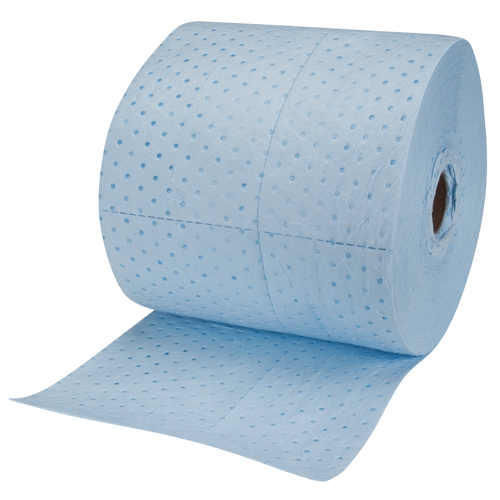 Premium Blue Bonded Sorbent Pads, Heavyweight, 150' L x 15" W, 25 gal. Absorbancy Ontario Safety Products