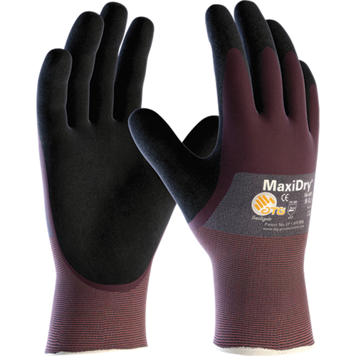 Gants MaxiDry, Moyen, R&ecirc;vetement Mousse de nitrile, Calibre 18, Enveloppe en Nylon Ontario Safety Products
