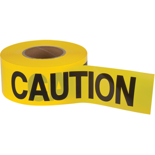 "Caution" Barricade Tape, English, 3" W x 1000' L, 1.5 mils, Black on Yellow Ontario Safety Products