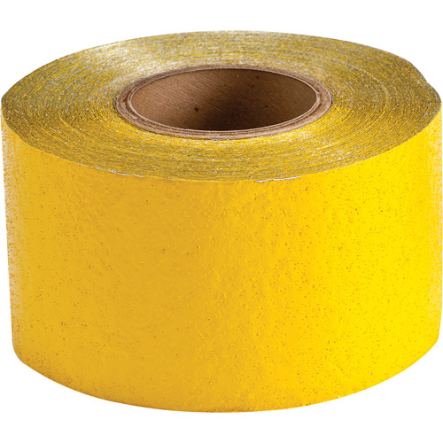 Ruban de marquage temporaire pour la chauss&eacute;e, 4" x 150', R&eacute;tror&eacute;fl&eacute;chissant, Jaune Ontario Safety Products