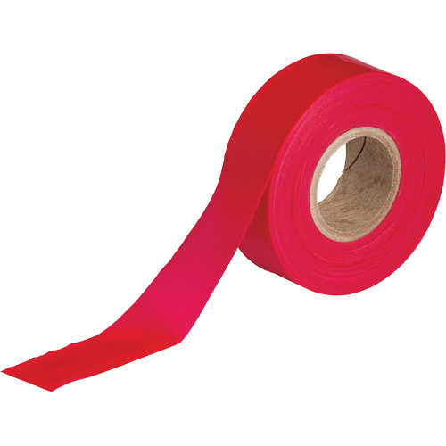 Flagging Tape, 1.188" W x 300' L, Red Ontario Safety Products