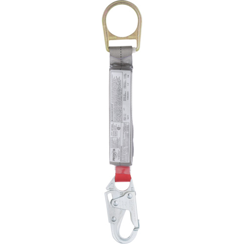 Corde antichoc PRO, 1,5', Point d'ancrage &agrave; Crochet mousqueton/Mousqueton, Crochet mousqueton aux jambes, Nylon Ontario Safety Products