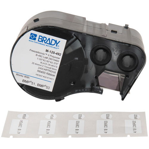 Low Temperature Label Maker Cartridge, Black Ontario Safety Products