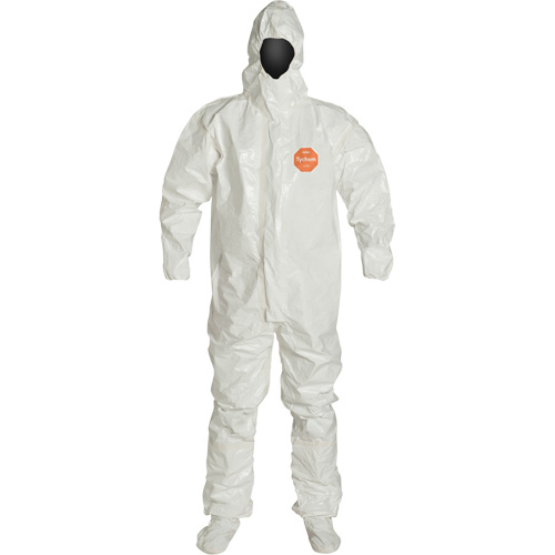 Hooded Coveralls, Tychem&reg; 4000, 2X-Large, White Ontario Safety Products