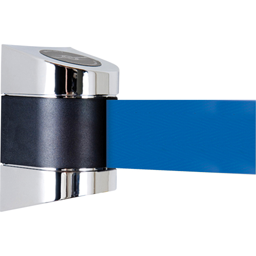 TensaBarrier&reg; Wall Mounted Units, Plastic, Screw Mount, 15', Blue Tape Ontario Safety Products