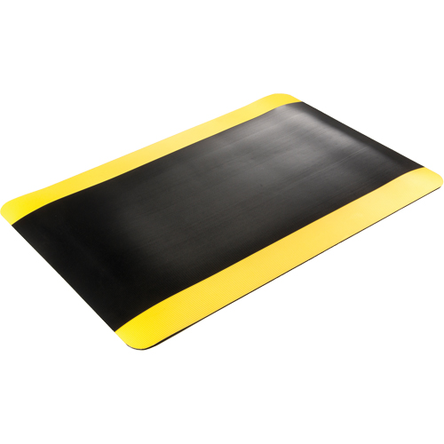 Double Duty Switchboard Mats No.720, Corrugated, 3' x 10' x 5/8", Black/Yellow, PVC Ontario Safety Products