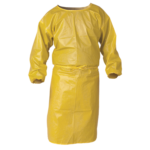 KleenGuard Chemical Spray Protective Smock, Polypropylene, Yellow, 34" W x 52" L Ontario Safety Products