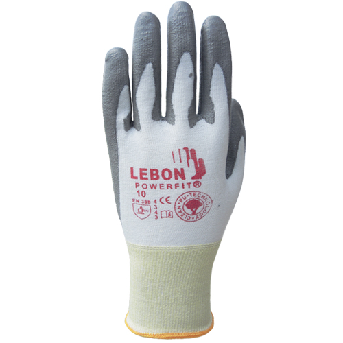 Gants r&eacute;sistants &agrave; la coupe PowerFit Lebon, Taille T-petit/6, Calibre 13, Rev&ecirc;tement Polyur&eacute;thane, Enveloppe en Poly&eacute;thyl&egrave;ne, ASTM ANSI niveau A2/EN 388 niveau B Ontario Safety Products