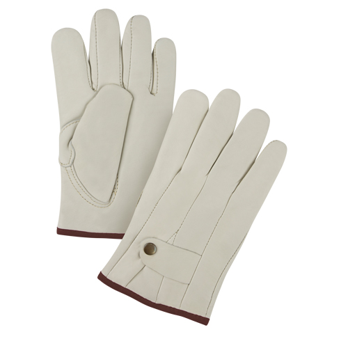 Gants de cordeur doubl&eacute;s pour l'hiver de premi&egrave;re qualit&eacute;, Grand, Paume Cuir fleur de vache, Doubleure Molleton Ontario Safety Products