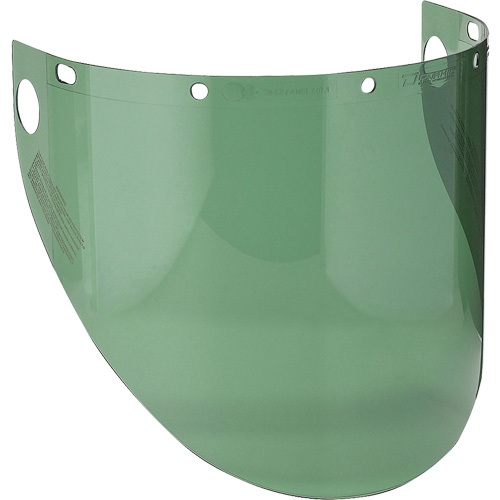 Dynamic Preformed Faceshield Visor, Polycarbonate, Green Tint Ontario Safety Products