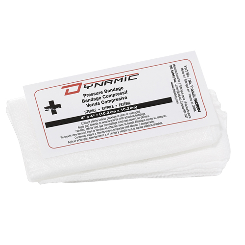 Dynamic Compress Bandage In Bag, 4" L x 4" W Ontario Safety Products