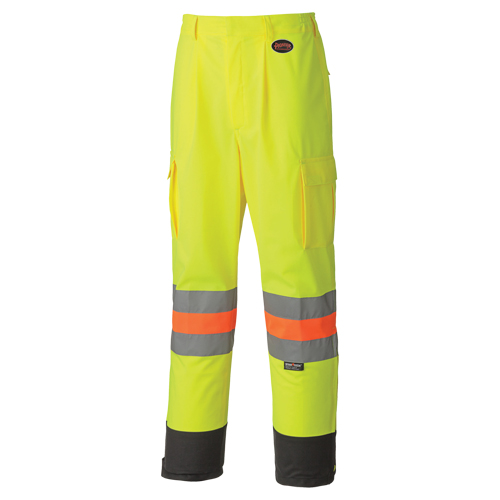 6009 Pantalon de s&eacute;curit&eacute; routi&egrave;re respirant, Polyester, T-petit, Jaune lime haute visibilit&eacute; Ontario Safety Products