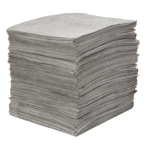 Premium Meltblown Sorbent Pads, Universal, 15" x 18", 25 gal. Absorbancy Ontario Safety Products