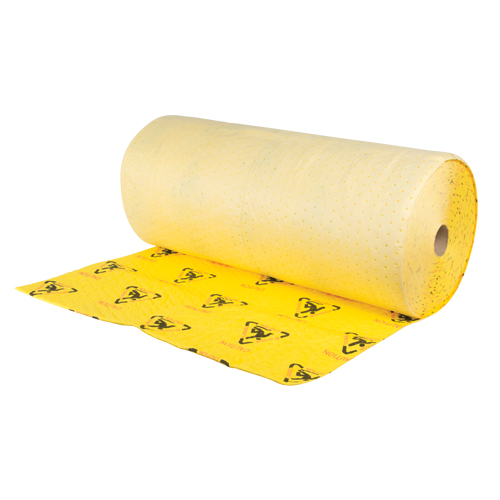 Rouleaux d'avertissement de premi&egrave;re qualit&eacute; - absorbants haute visibilit&eacute;, Lourd, 150' lo x 36" la, Absorption 57 gal. Ontario Safety Products