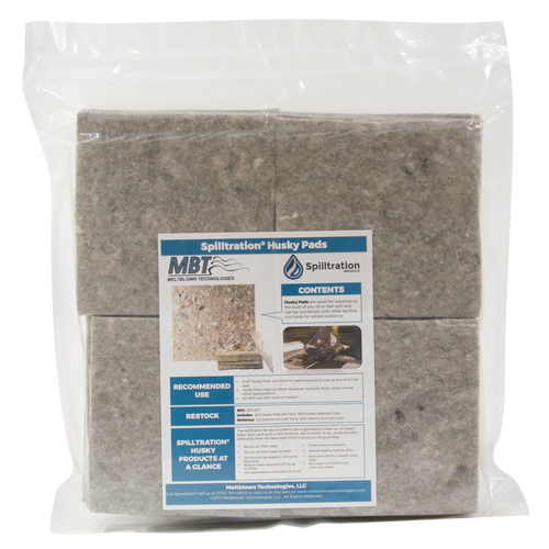 Spilltration Husky Pads, Oil Only, 16" x 16", 17.2 gal. Absorbancy Ontario Safety Products