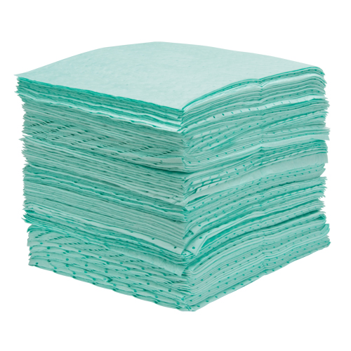 Premium Bonded Sorbent Pads, Hazmat, 15" x 18", 30 gal. Absorbancy Ontario Safety Products