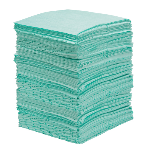 Feuilles absorbantes li&eacute;es de premi&egrave;re qualit&eacute;, Mati&egrave;res dangereuses, 15" x 18", 30 gal. d'absorption Ontario Safety Products
