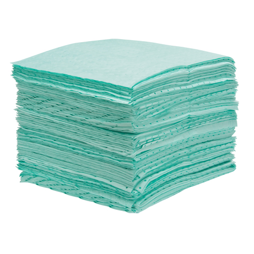 Feuilles absorbantes li&eacute;es de premi&egrave;re qualit&eacute;, Mati&egrave;res dangereuses, 15" x 18", 25 gal. d'absorption Ontario Safety Products