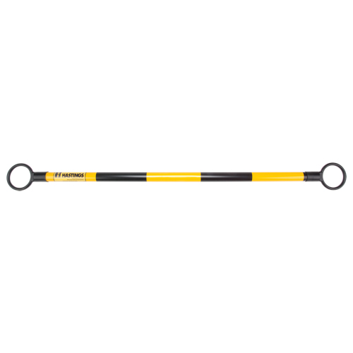Barre t&eacute;lescopique pour barricade, Longueur d&eacute;ploy&eacute;e de 85", Noir/Jaune Ontario Safety Products