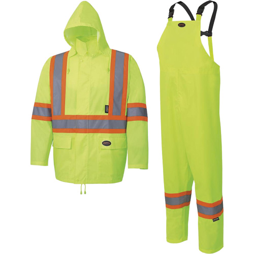 5619 Habit de pluie Oxford 150D, Polyester, 2T-Grand, Jaune lime haute visibilit&eacute; Ontario Safety Products