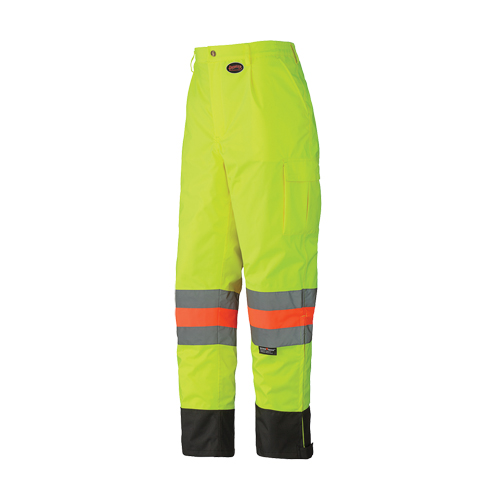 6039 Traffic Control Waterproof Safety Pant, Polyester, X-Small, High Visibility Lime-Yellow Ontario Safety Products