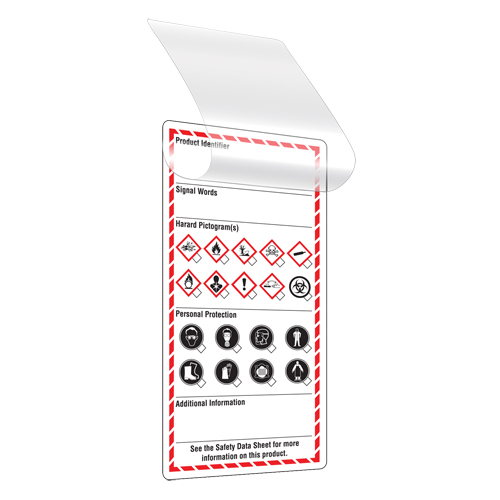 Self-Laminating Workplace Tags, Cardstock, 3" W x 6" H, English Ontario Safety Products