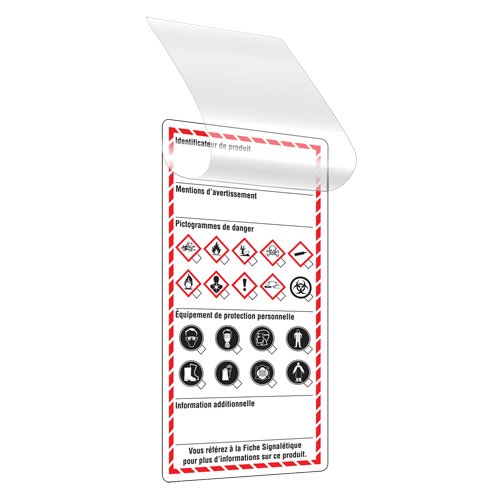Self-Laminating Workplace Tags, Cardstock, 3" W x 6" H, French Ontario Safety Products