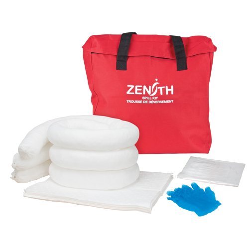 Trousse de lutte contre les d&eacute;versements, Huile seulement, Sac, Absorbance de 5 gal. US Ontario Safety Products