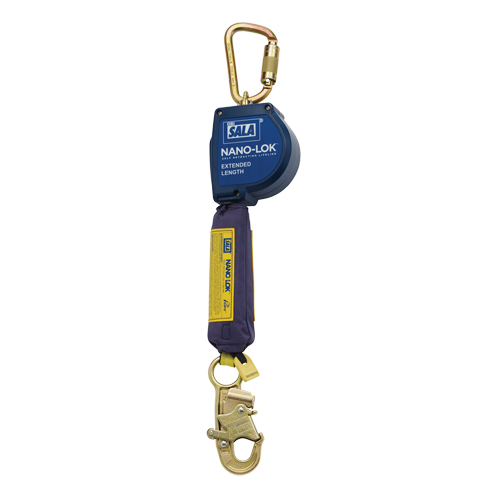 Nano-Lok Extended Length Self-Retracting Lifeline, 10', Polyester/Web, Swivel Ontario Safety Products