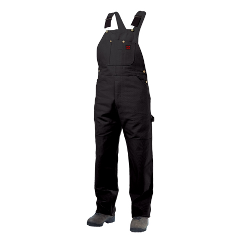 Unlined Duck Overalls, Men's, Large, Black Ontario Safety Products