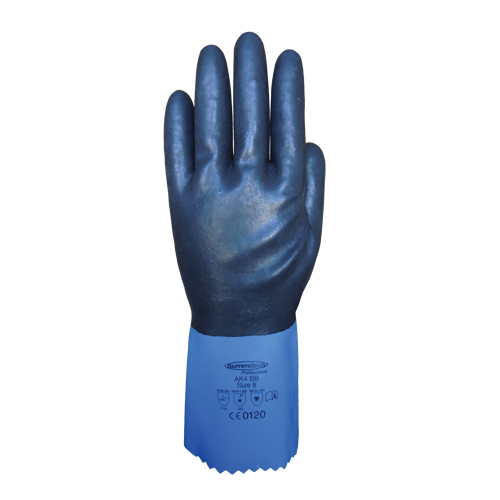 Gants enti&egrave;rement tremp&eacute;s et r&eacute;sistants aux produits chimiques Summitech, Taille Petit/7, 11,8" lo, Chloropr&egrave;ne, Doublure en Poly-coton, 59 mils Ontario Safety Products