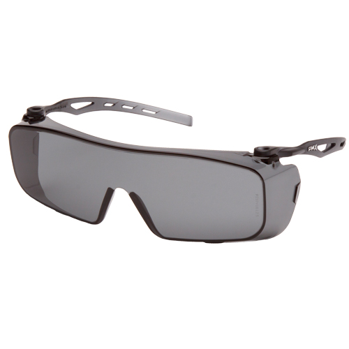 Cappture OTG Safety Glasses, Grey/Smoke Lens, Anti-Fog, ANSI Z87+/Meets/Exceeds CSA Z94.3 Ontario Safety Products