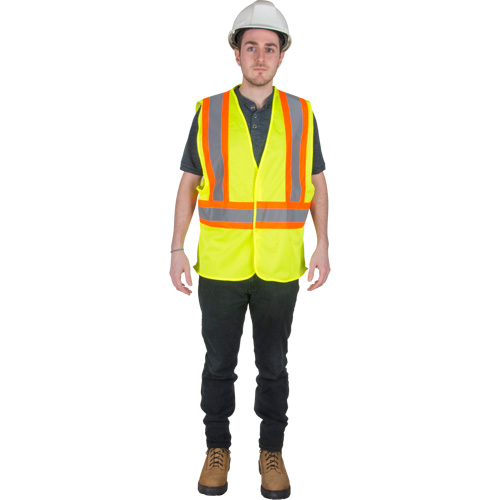 Veste de s&eacute;curit&eacute; pour la circulation, Jaune lime haute visibilit&eacute;, 2T-Grand, Polyester Ontario Safety Products