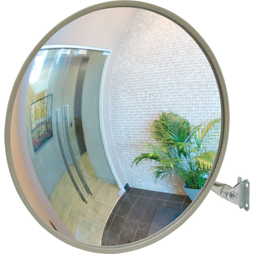 Convex Mirror with Telescopic Arm, Indoor/Outdoor, 12" Diameter Ontario Safety Products