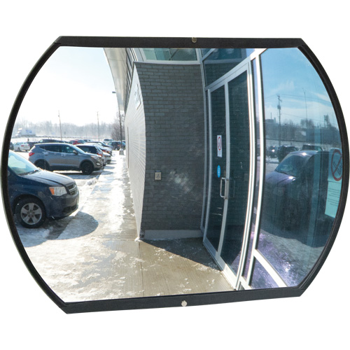 Miroir convexe rectangulaire/rond avec support, 18" h x 26" la, Int&eacute;rieur/Ext&eacute;rieur Ontario Safety Products