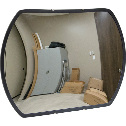 Miroir convexe rectangulaire/rond avec support, 18" h x 26" la, Int&eacute;rieur/Ext&eacute;rieur Ontario Safety Products