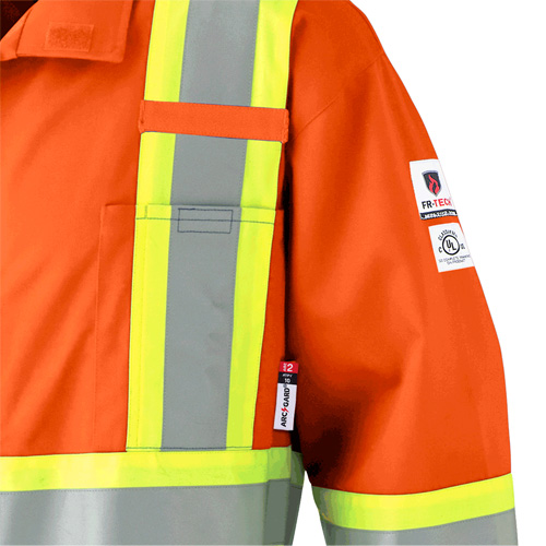 7702 Combinaison de s&eacute;curit&eacute; haute visibilit&eacute; ignifuge, Taille 36, Orange Ontario Safety Products