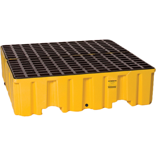 Palette de confinement des d&eacute;versements, Capacit&eacute; de d&eacute;versement 132 gal. US, 51" x 52,5" x 13,75" Ontario Safety Products