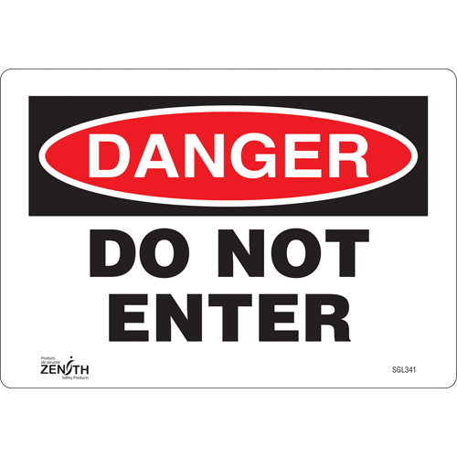 "Do Not Enter" Sign, 7" x 10", Vinyl, English Ontario Safety Products
