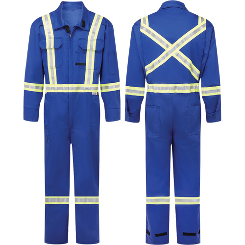 Avenger 7 oz. Flame Resistant Coveralls, Size 34, Royal Blue Ontario Safety Products